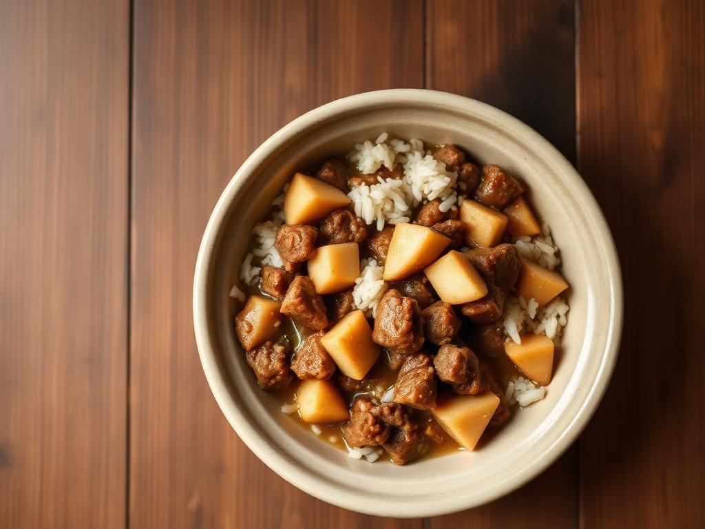 Guiso de cerdo con manzana