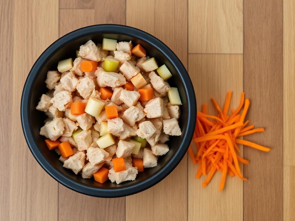 Ensalada tibia de pollo y manzana