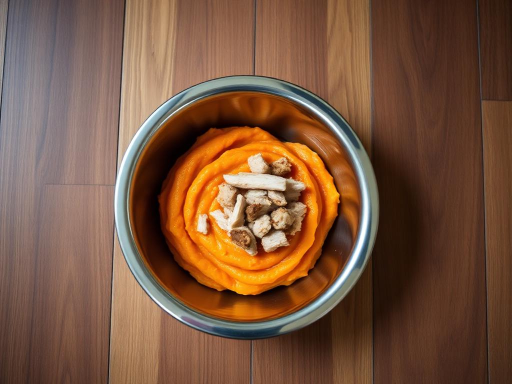 Puré fácil de zanahoria y pollo